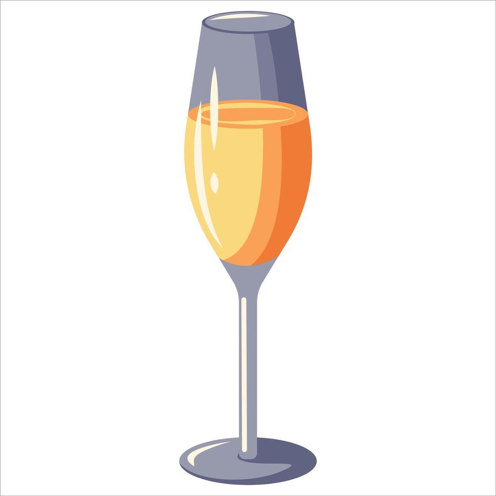 A Tall Glass of Sparkling Wine vector
