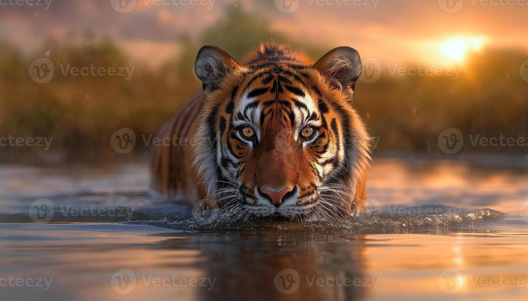 Tiger in a Golden Sunset photo
