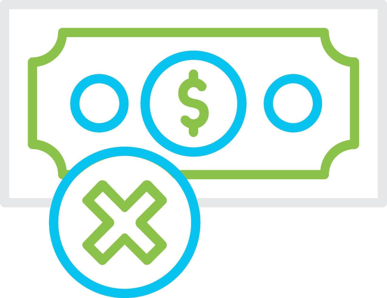 No Money Creative Icon Design vector