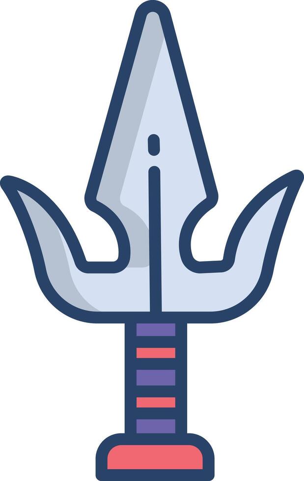 Sai linear color illustration vector
