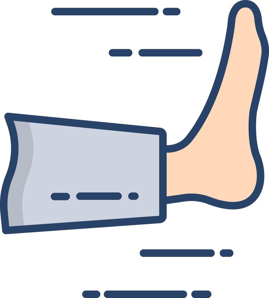 Karate Kick linear color illustration vector