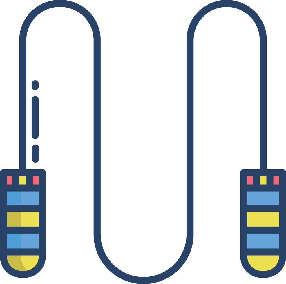 Skip Rope linear color illustration vector