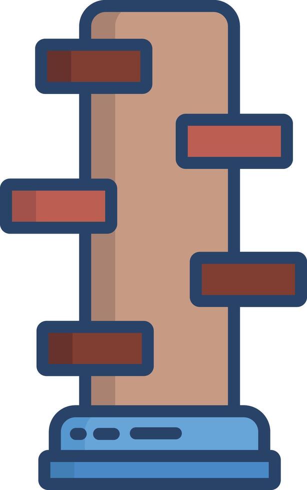 Wing Chun linear color illustration vector