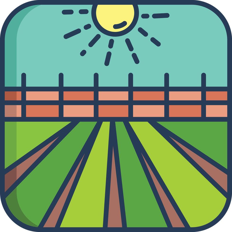 landscape linear color illustration vector