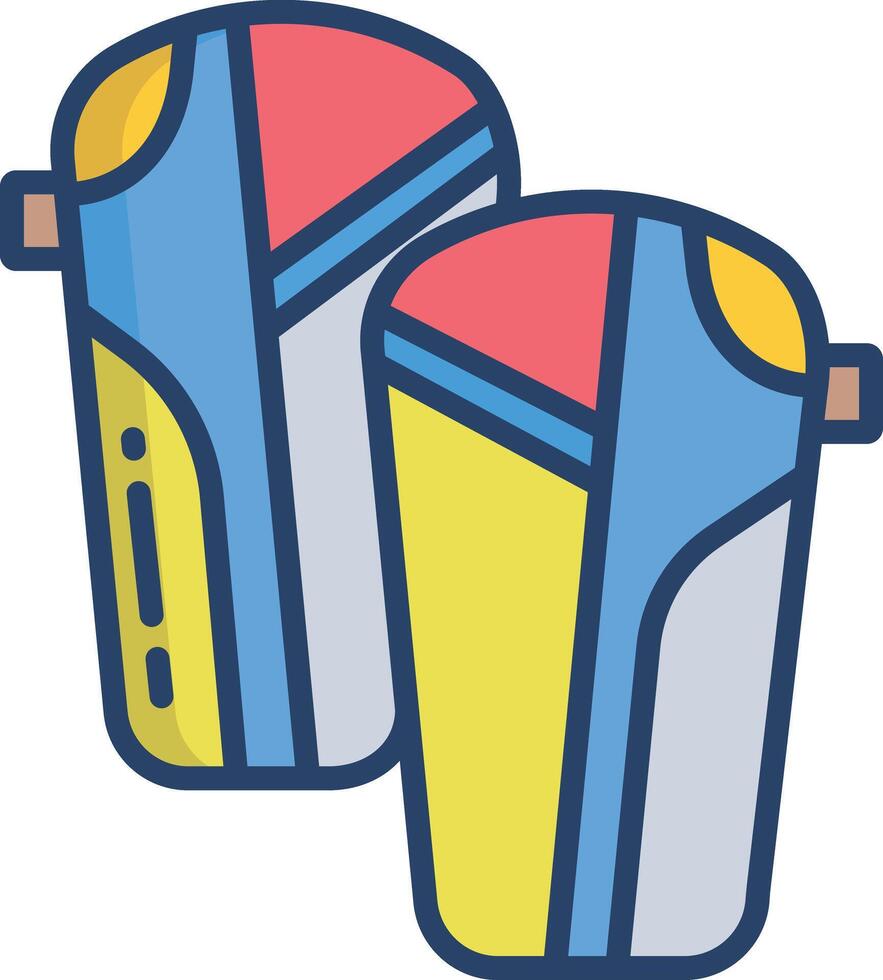 Shin Guards linear color illustration vector