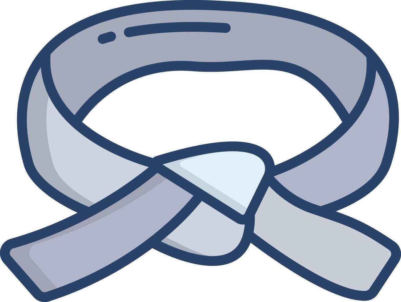 Black Belt linear color illustration vector