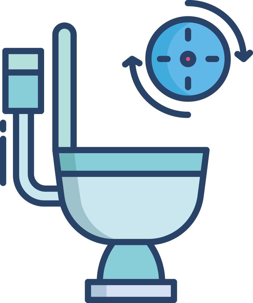 Diarrhea linear color illustration vector