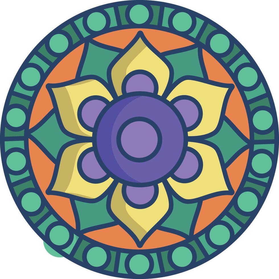 Snowflake linear color illustration vector