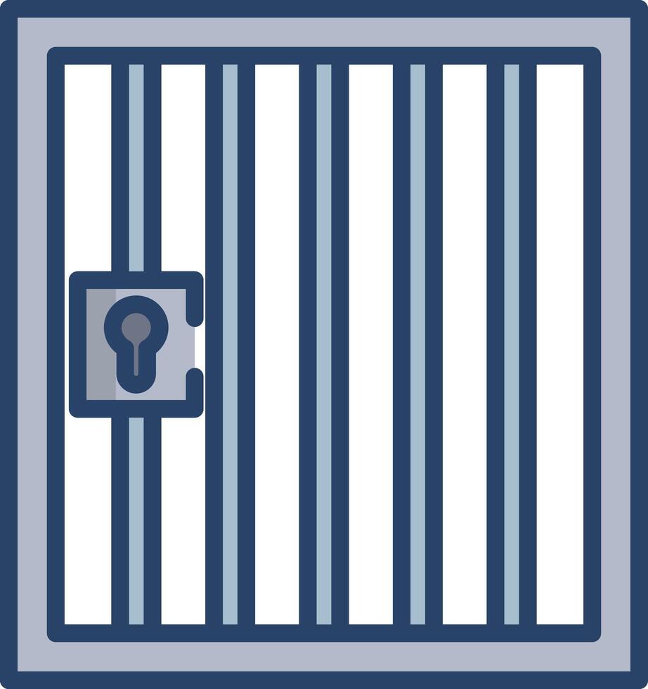 Jail linear color illustration vector