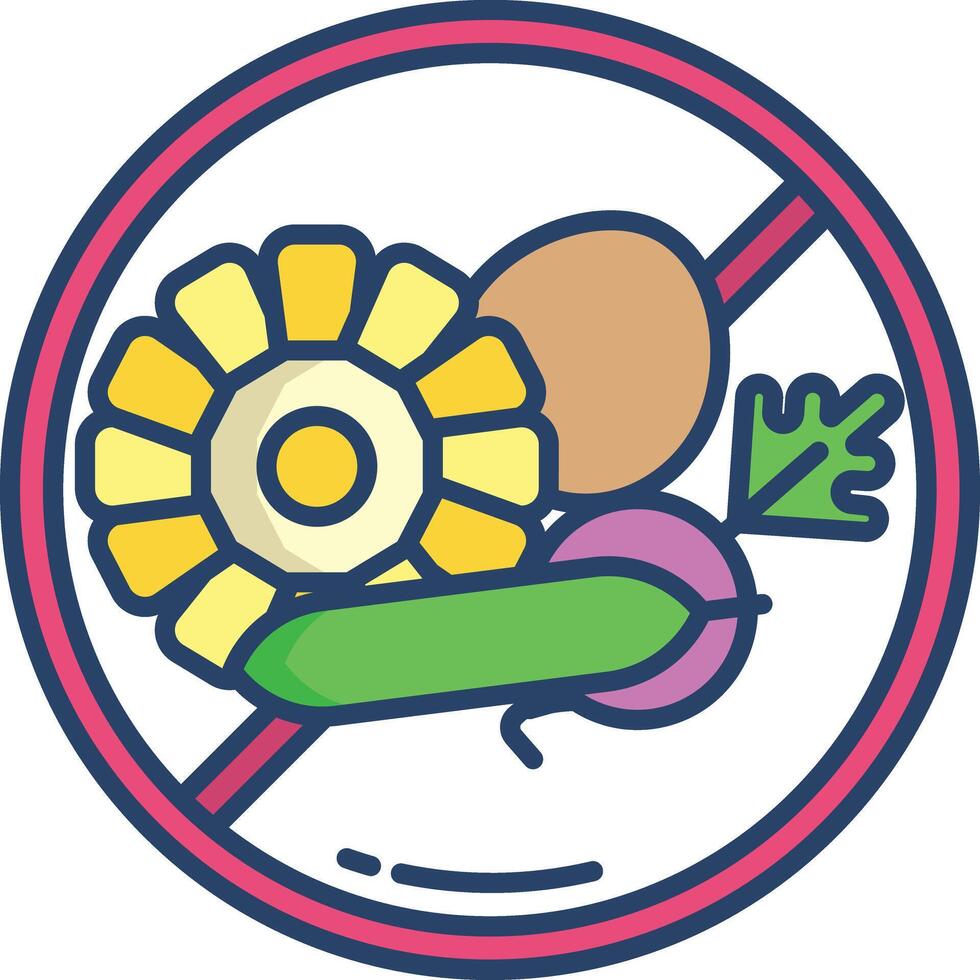 Avoid Starch linear color illustration vector