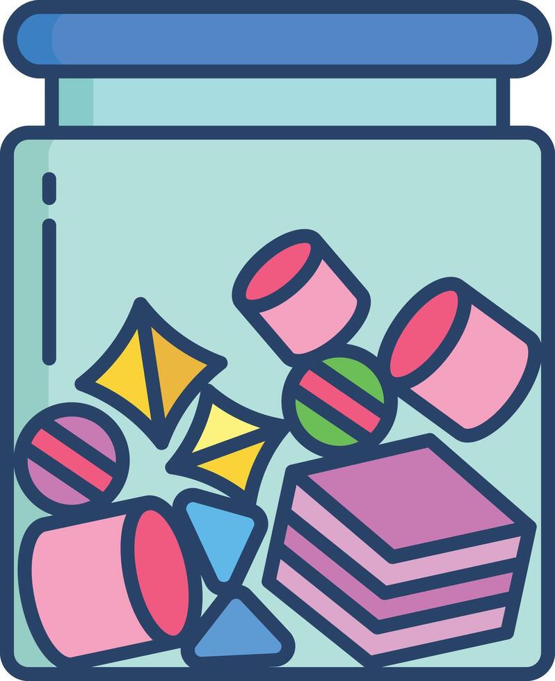 LowCarb Gummy linear color illustration vector