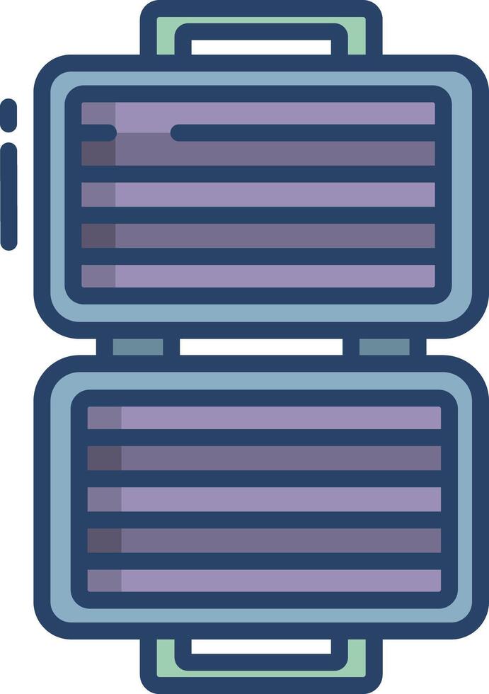 Sandwitch maker linear color illustration vector