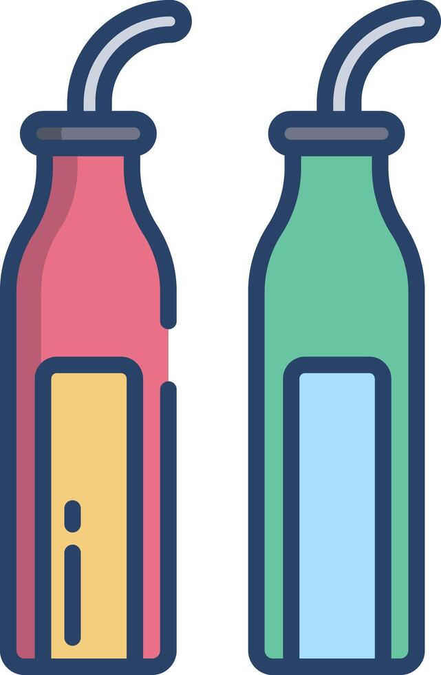 Oil pourer linear color illustration vector
