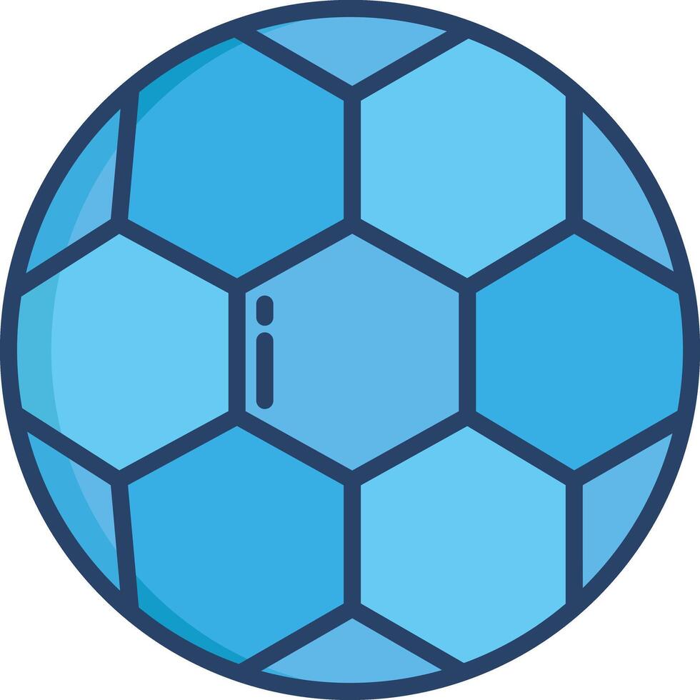 Soccer Ball linear color illustration vector