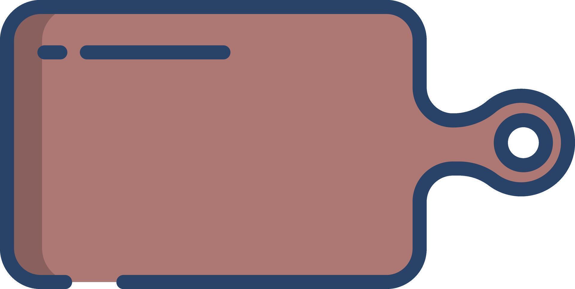 Chopping board linear color illustration vector