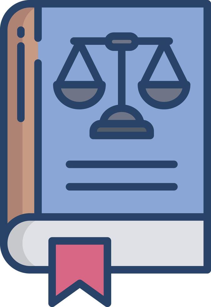 Judgement Book linear color illustration vector