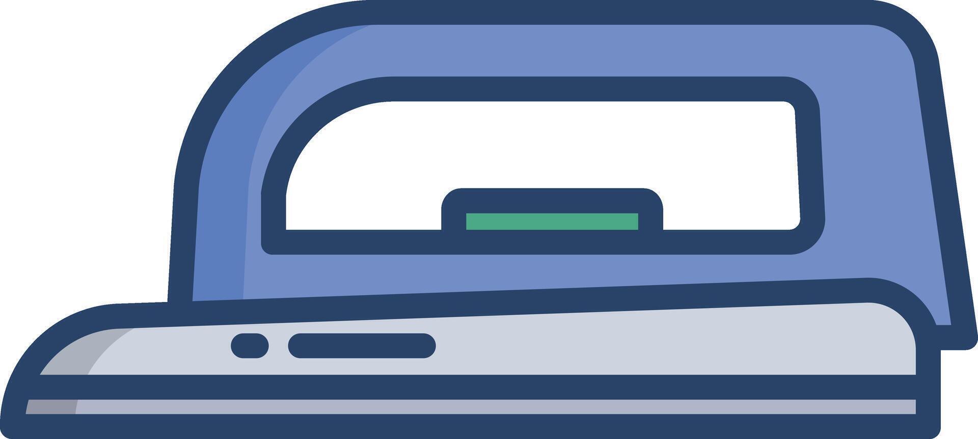 Iron linear color illustration vector