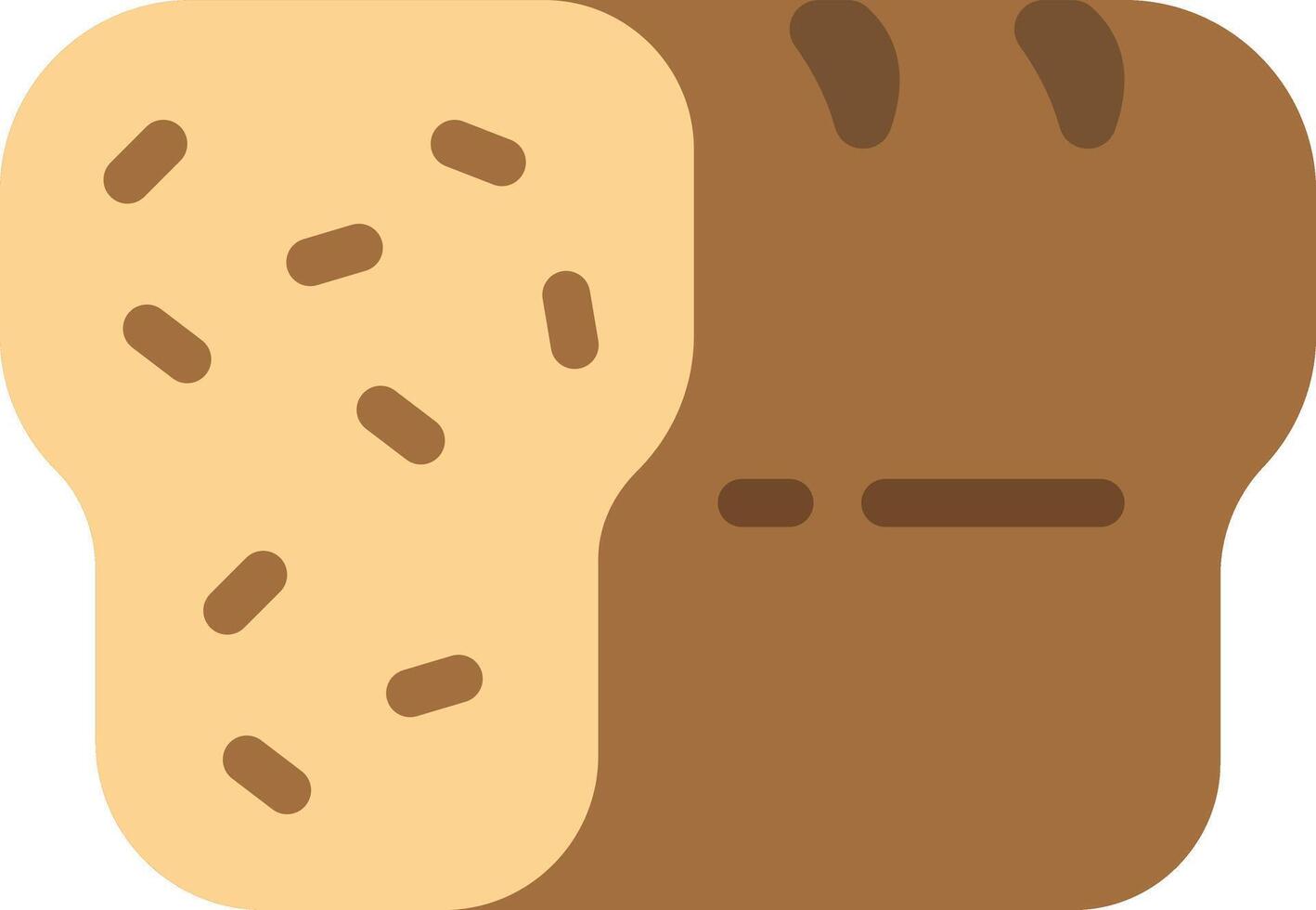 bread icon with brown and white bread vector