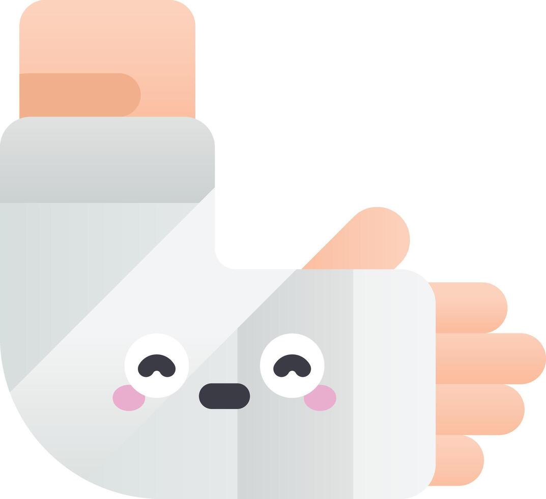 broken arm illustration design vector