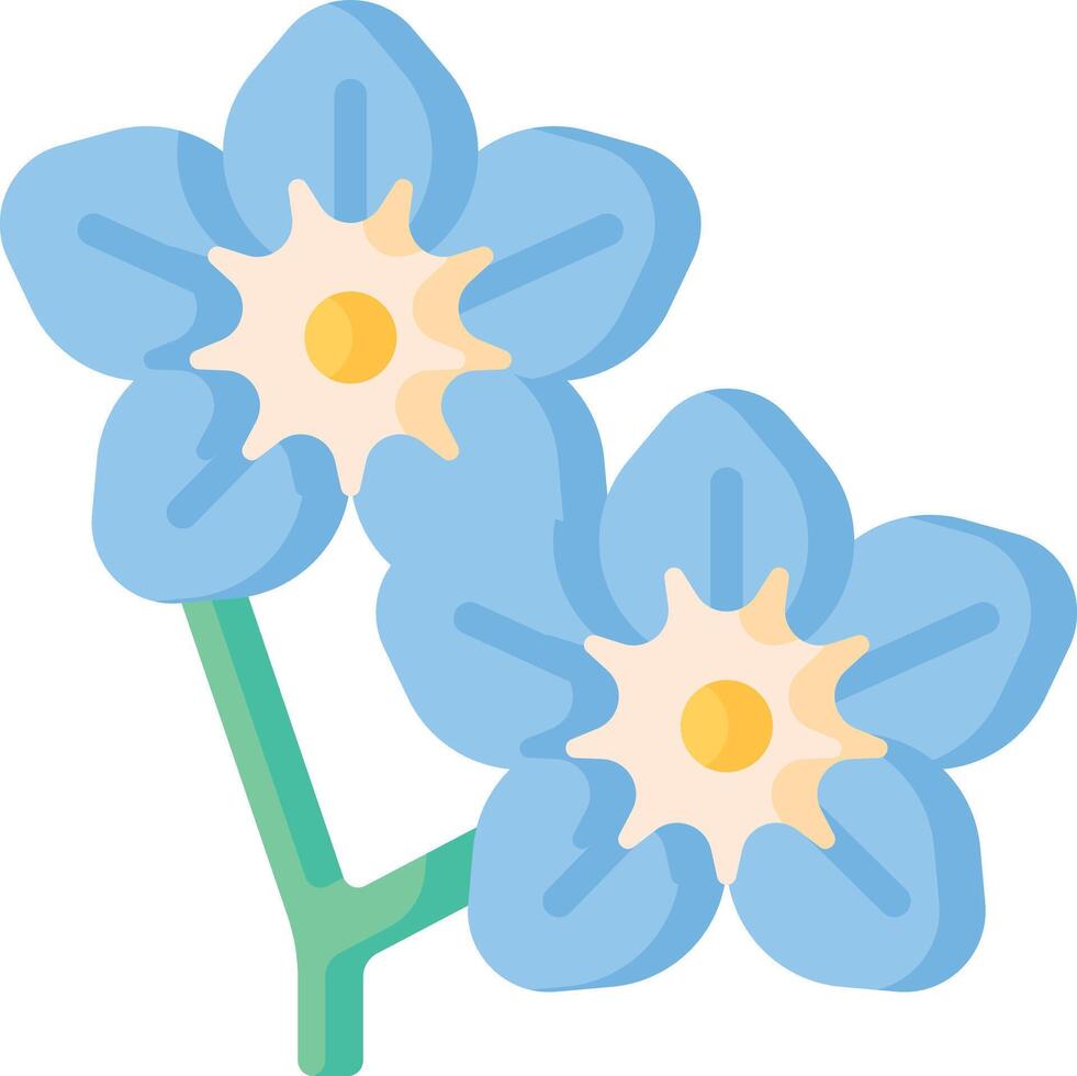 alpine forget me not vector