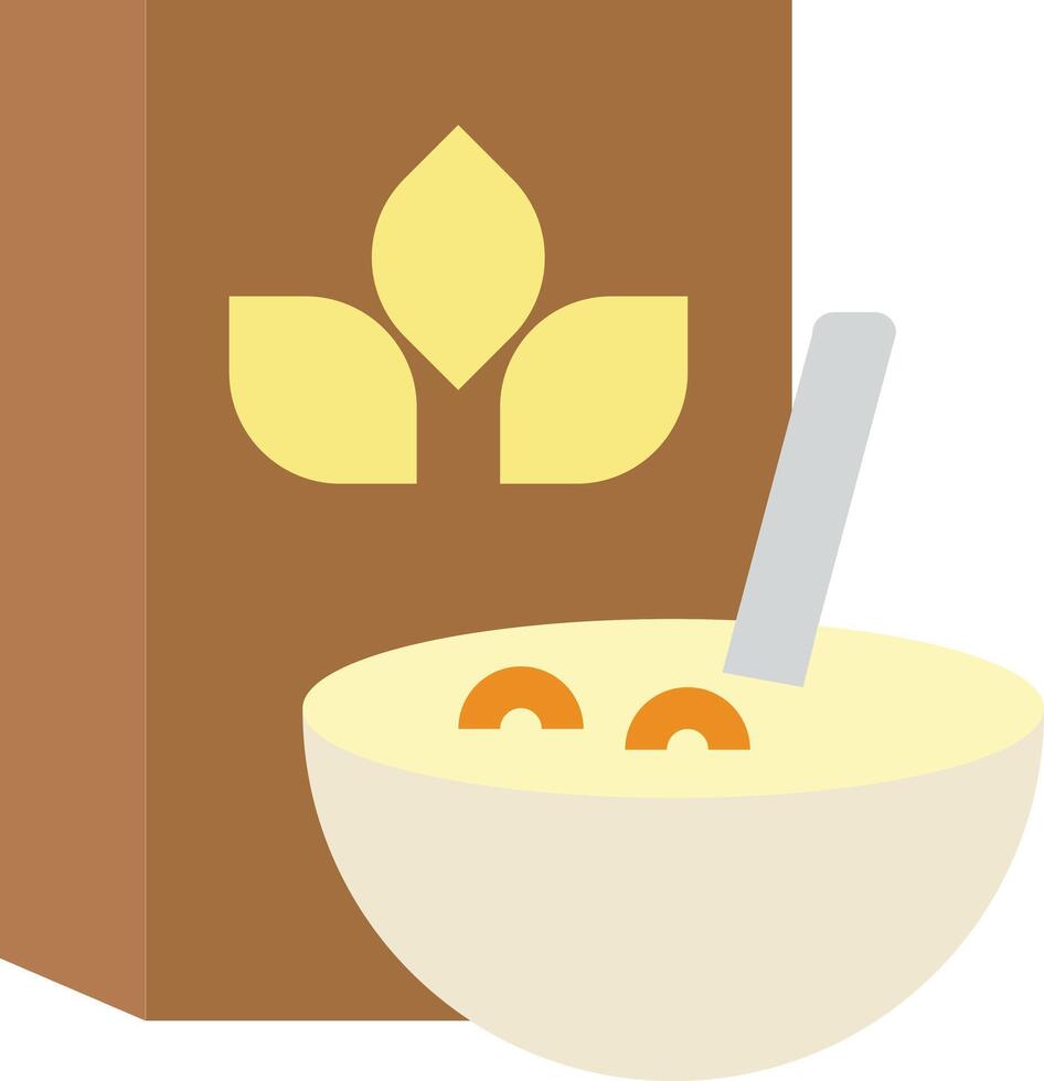 a bowl of cereal and a box of cereal vector