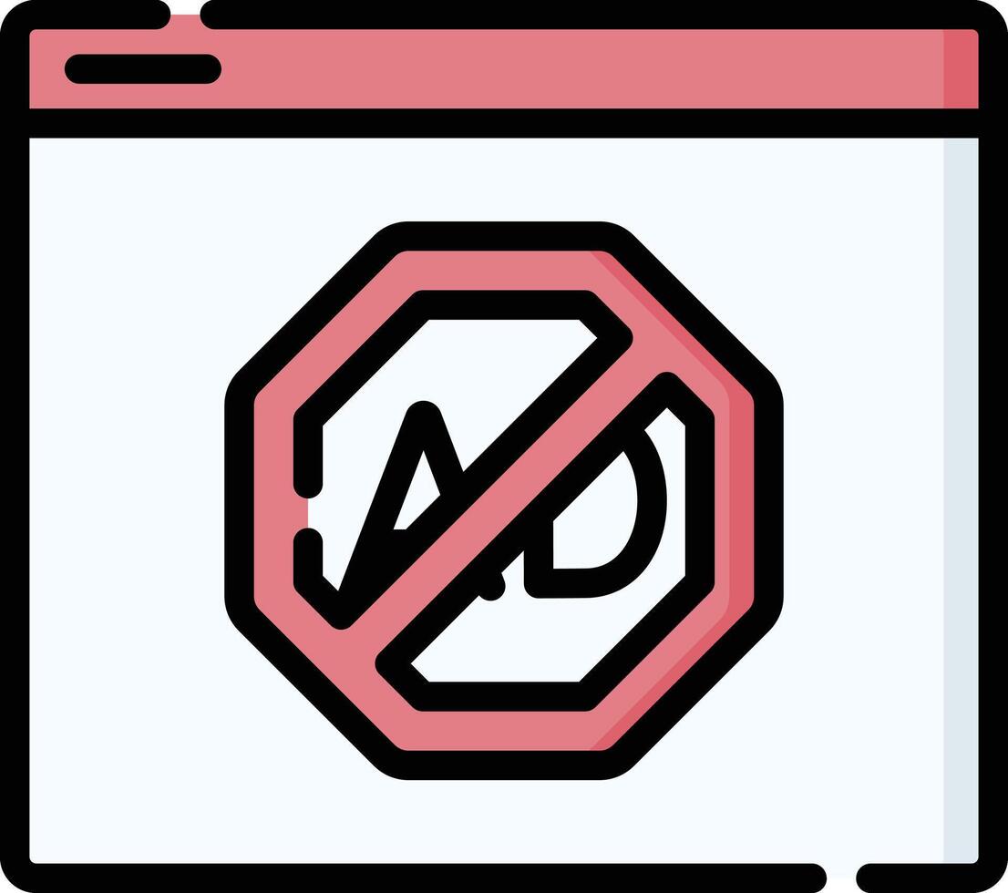ad blocker illustration design vector