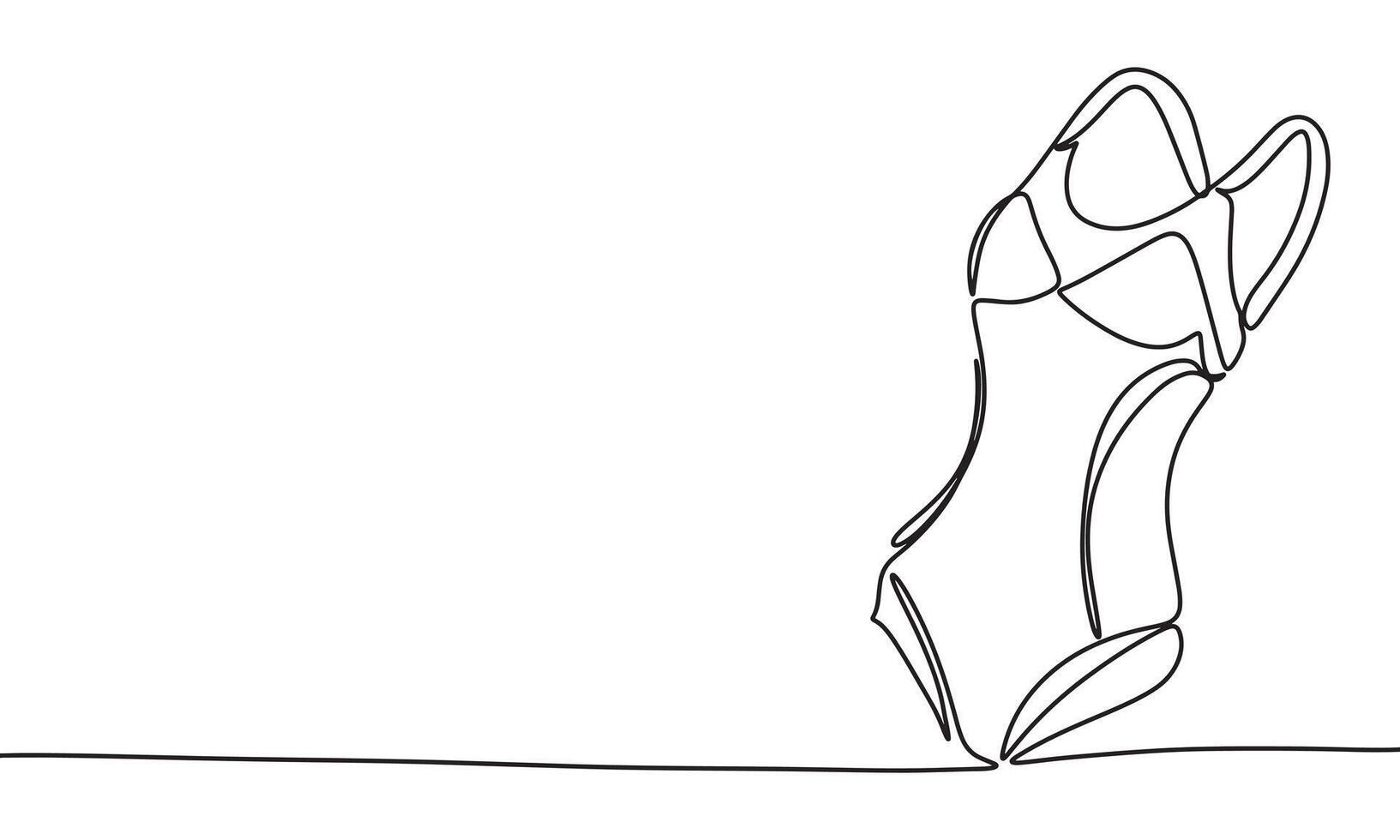 Swimsuit one line continuous. Line art Swimsuit . Hand drawn art. vector