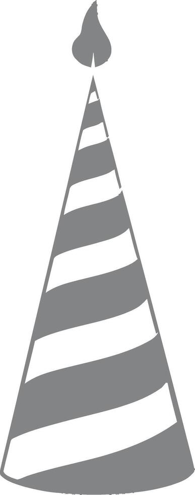 silhouette of birthday hat black color only vector