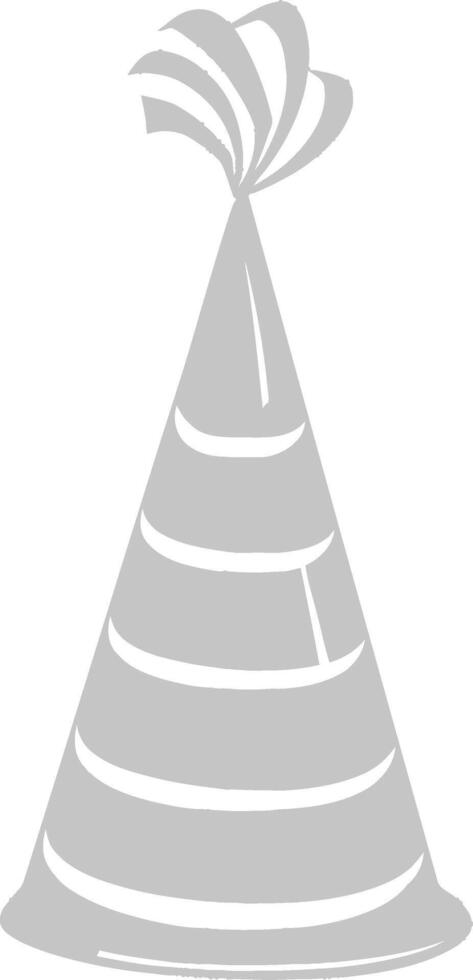 silhouette of birthday hat black color only vector