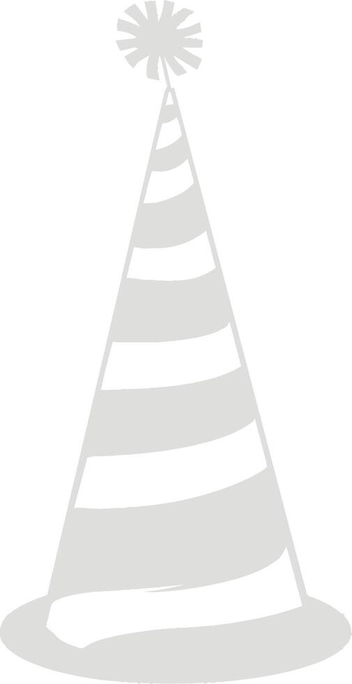 silhouette of birthday hat black color only vector