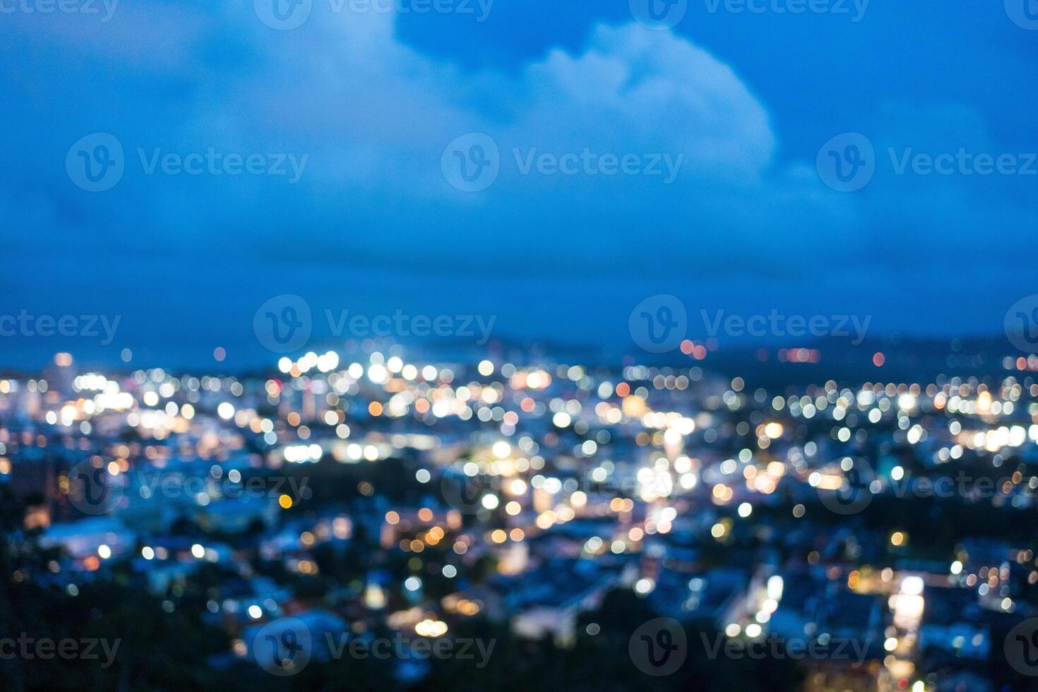 Blurred Photo cityscape with bokhe abstract background.