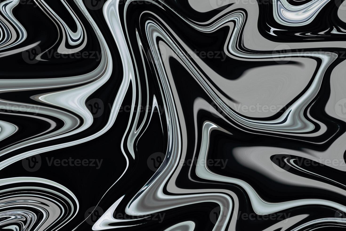 Abstract black and white liquid background texture photo