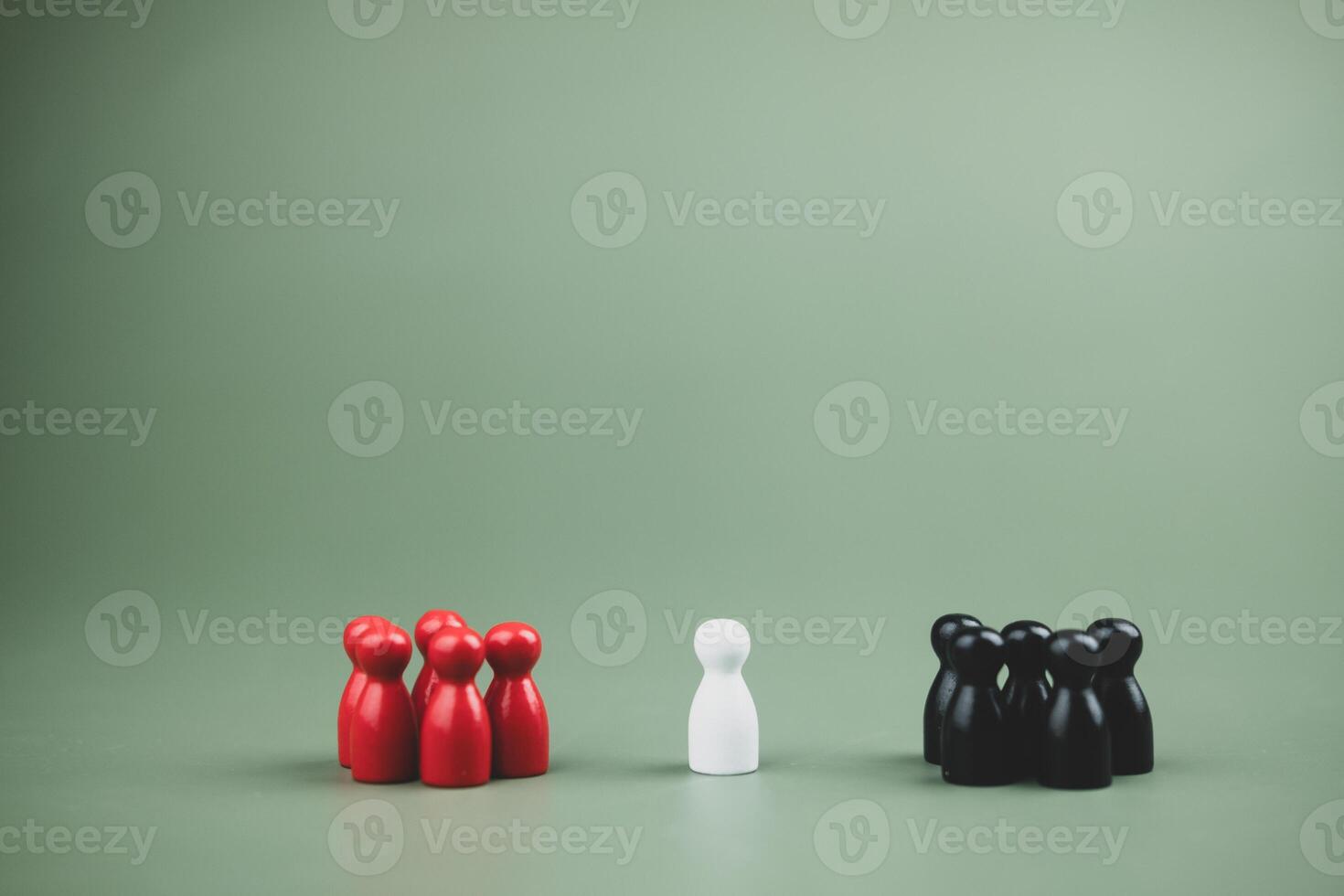 Stepping out to be different. Teamwork and leadership concepts photo