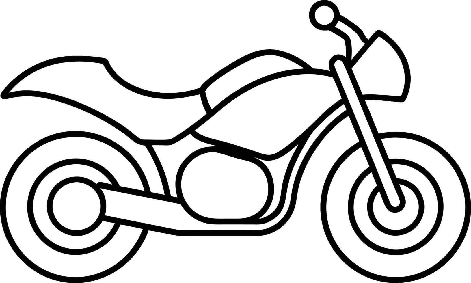 a black and white drawing of a motorcycle with a scooter vector