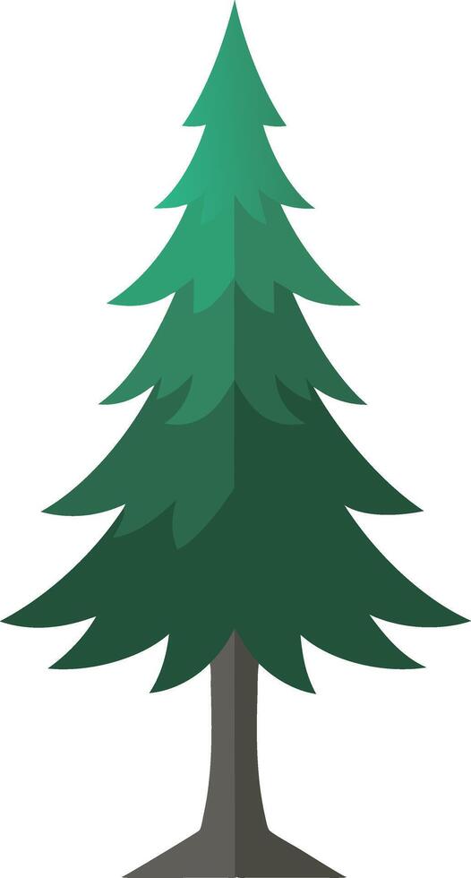 Coniferous forest tree illustration flat design vector