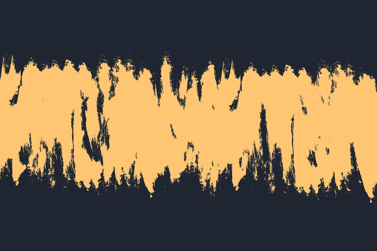 Yellow grunge brush stroke background. Flat yellow grunge texture on dark background vector