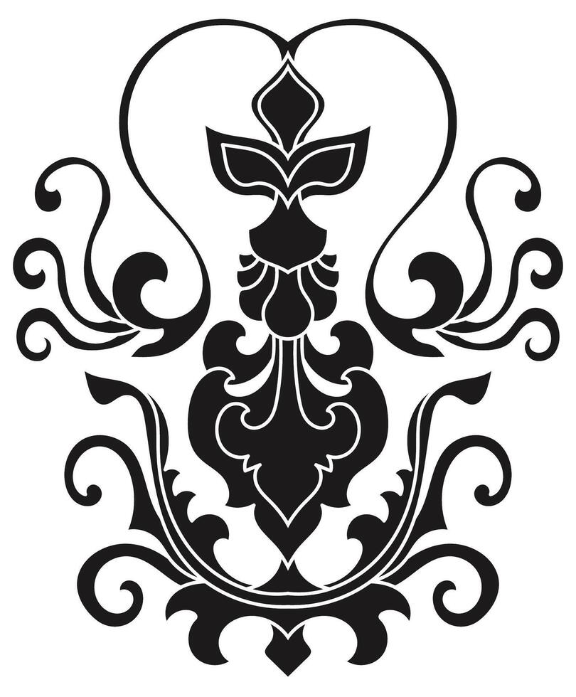 Abstract elements, black lines, for making fabric. wallpaper pattern vector