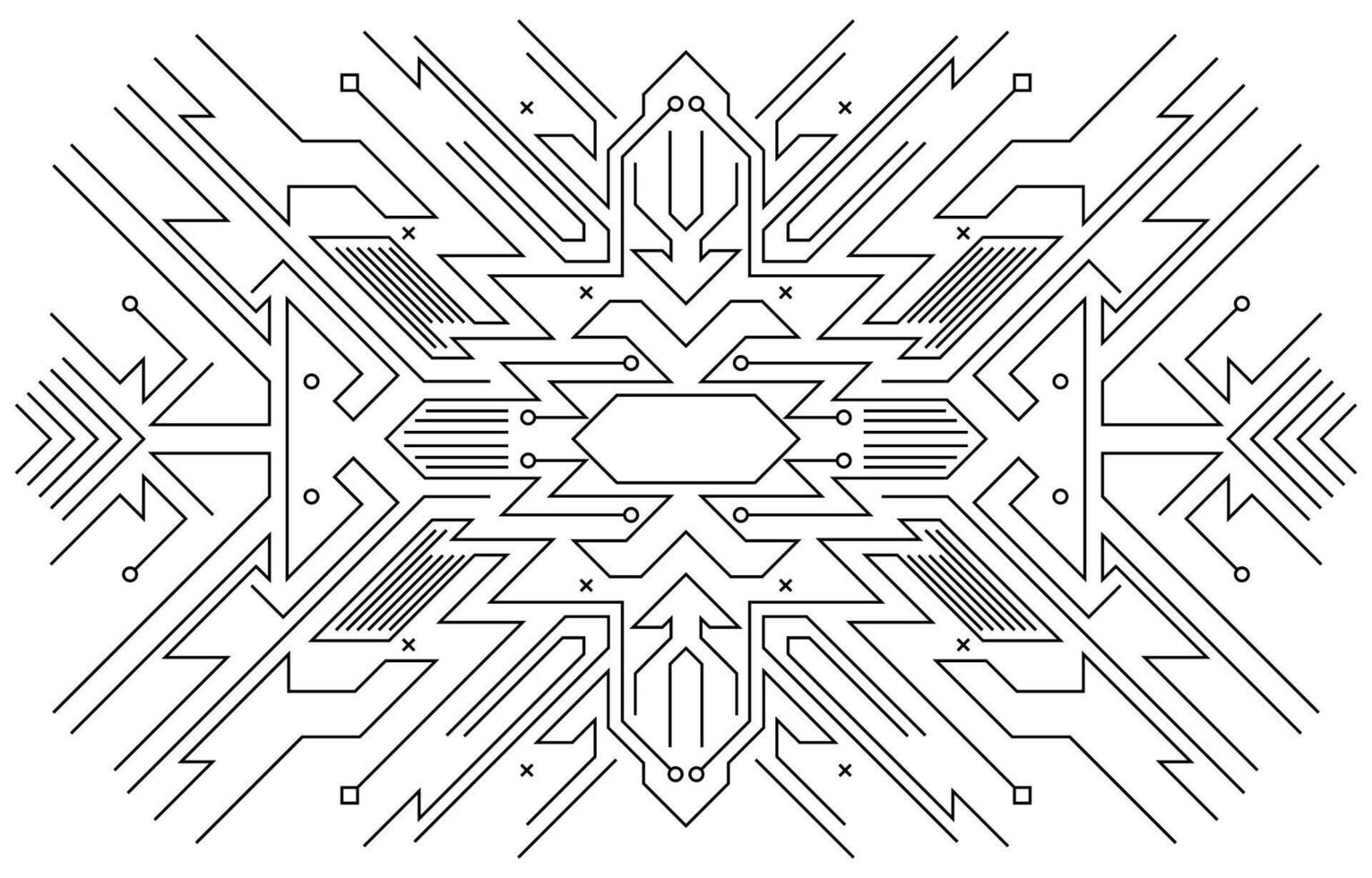 Monogram design in trendy vintage and black and white style with space for text, abstract geometric photo frame, elegant packaging template used for advertisements, posters, cards, art deco covers. vector