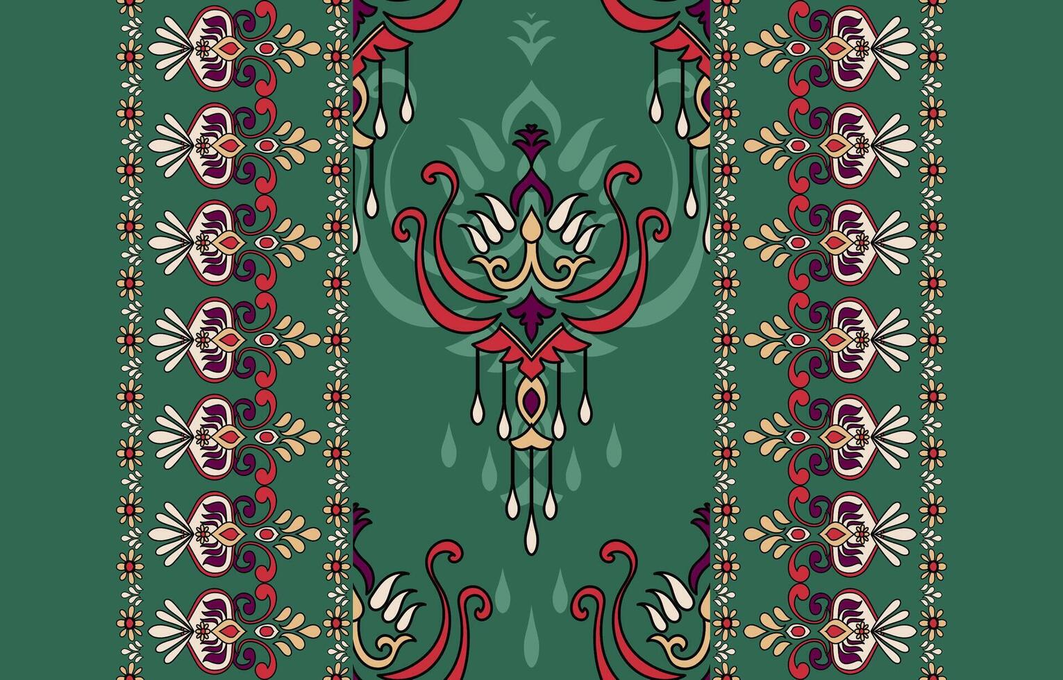 Ethnic tribal fabric patterns For printing carpets, fabric borders, wrapping, wallpaper vector
