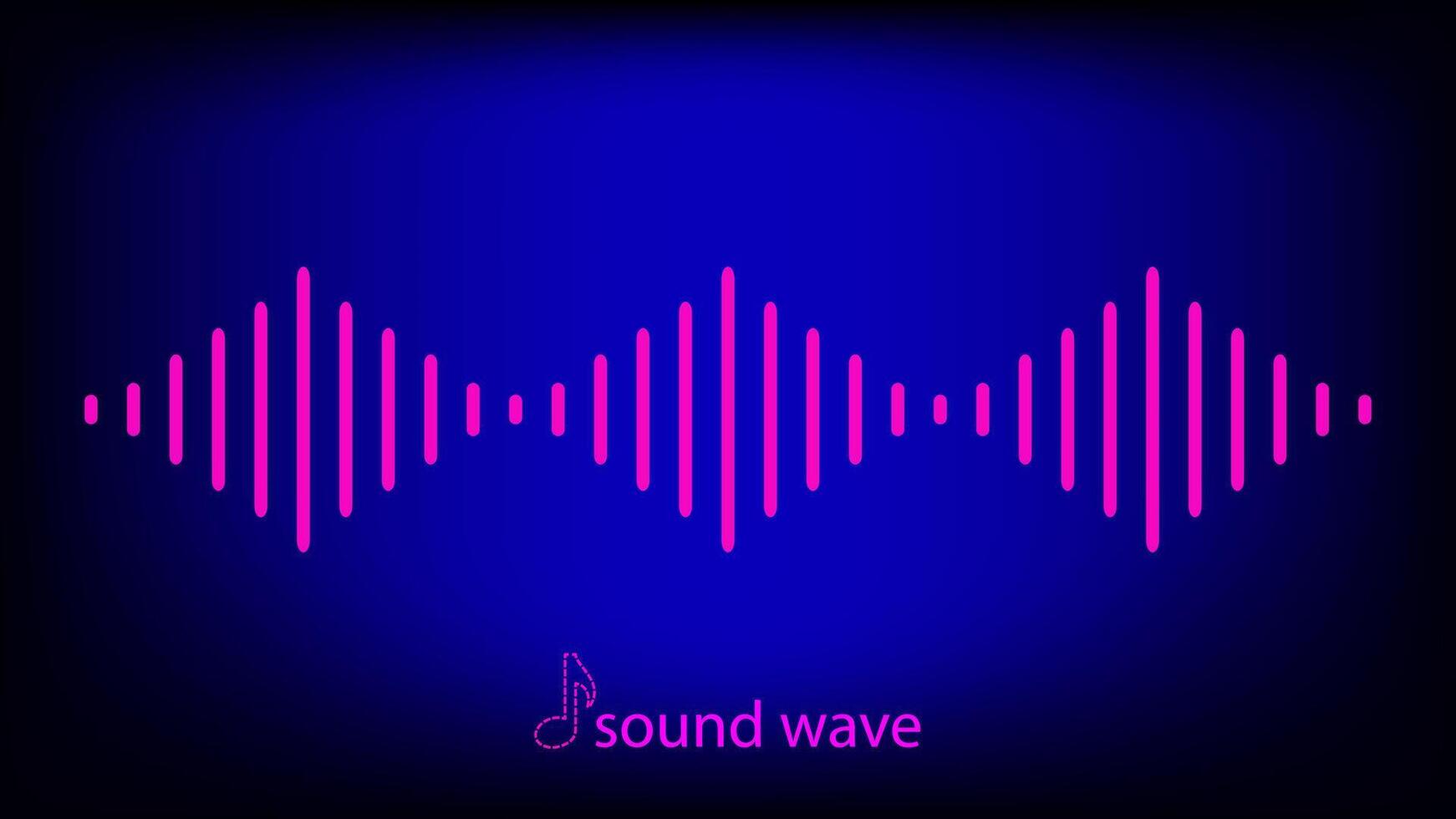 Abstract Sound Wave Digital Frequency wavelength graphic design Illustration vector