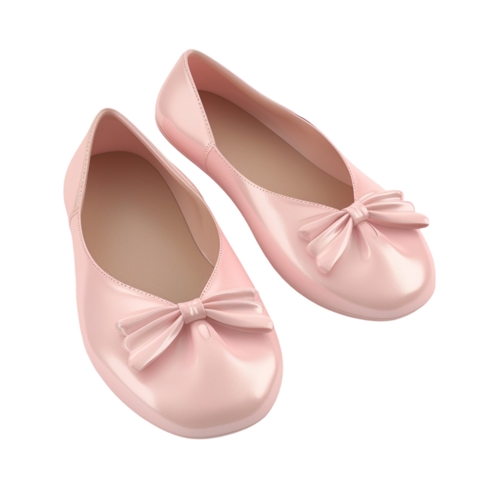 Pink ballet shoes on transparent background. png