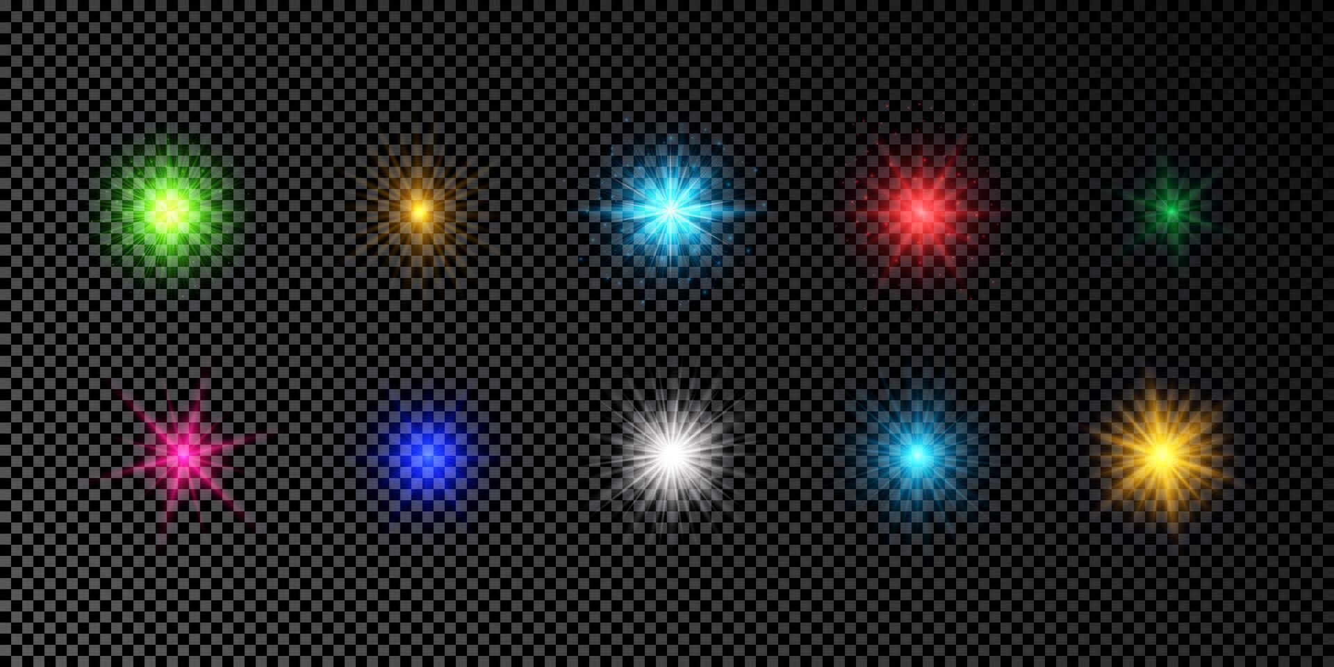 Light effect of lens flare vector
