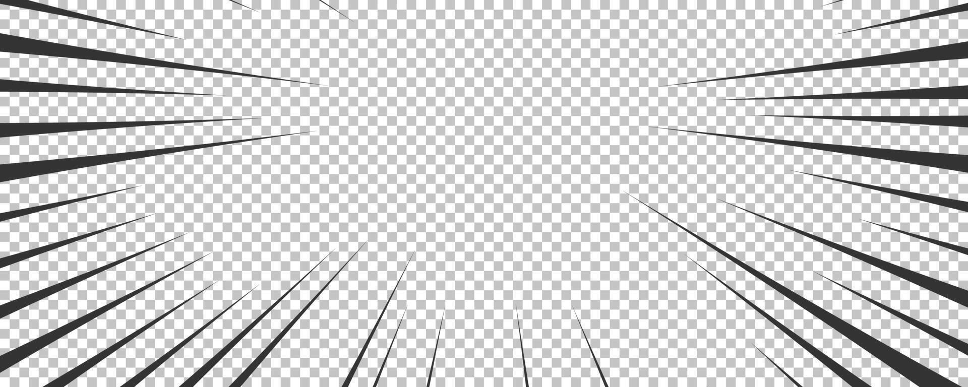 Comic book page with black lines isolated on background. Template with flash explosion rays effect texture. illustration vector