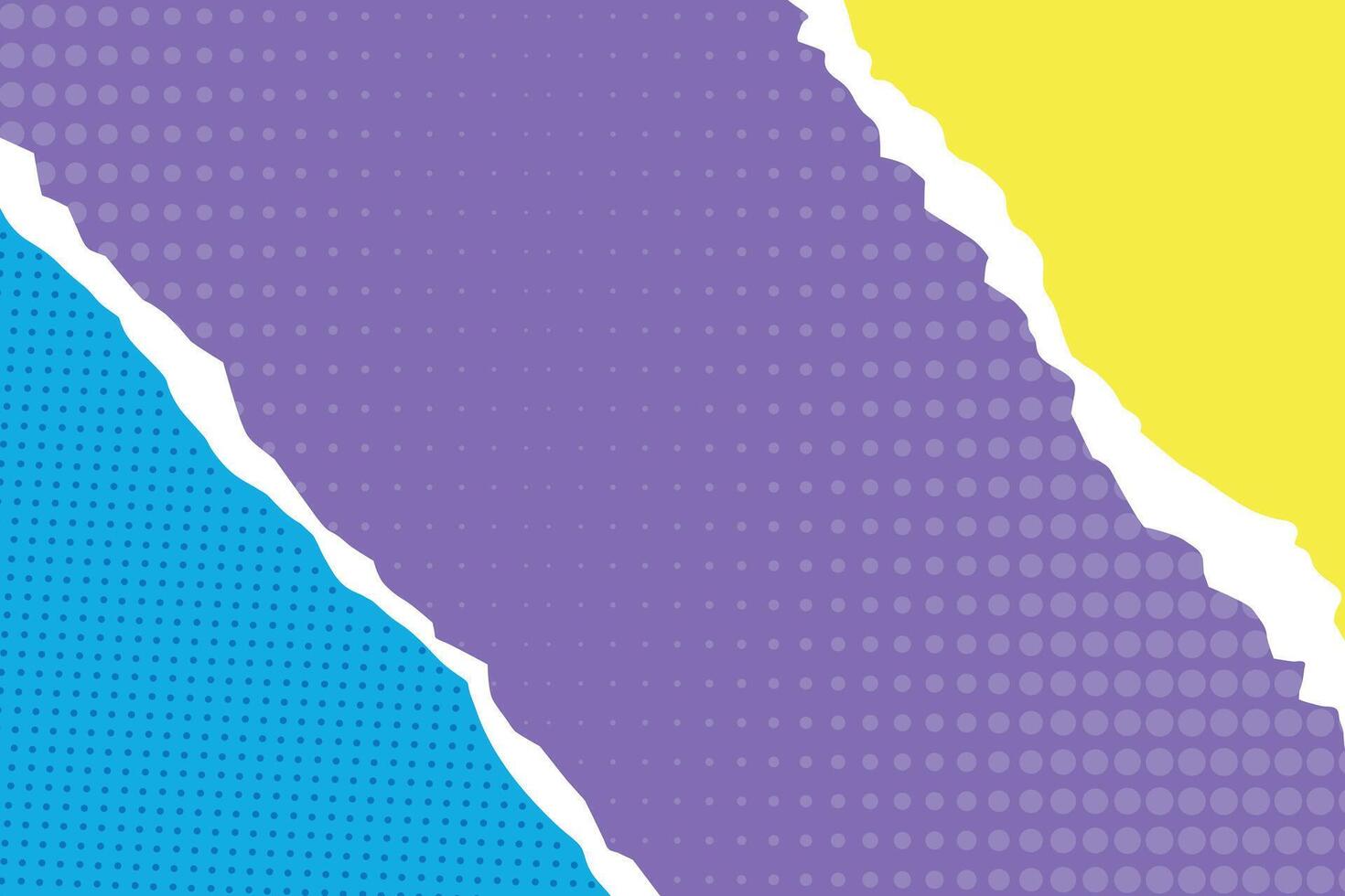 Comic background in retro pop art style. Stripe and dotted bright background decorated with torn paper. illustration vector