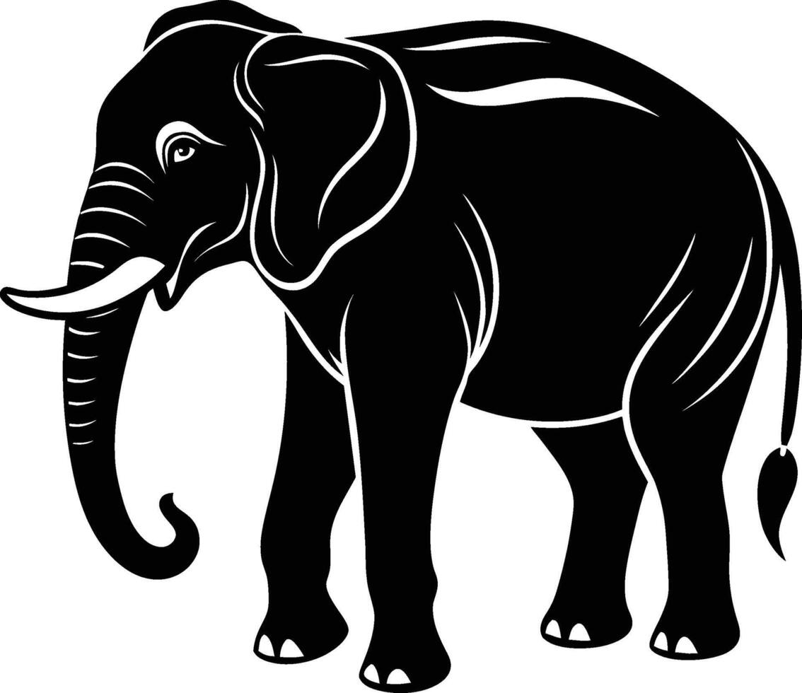 elephant isolated on white background vector