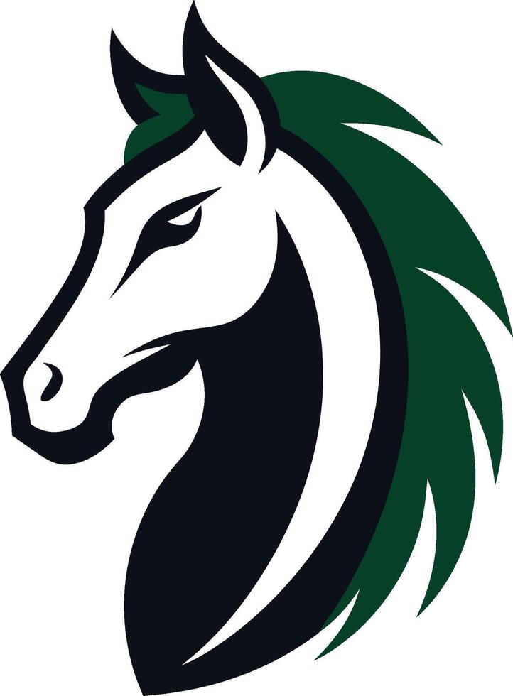 horse head logo design silhouette vector