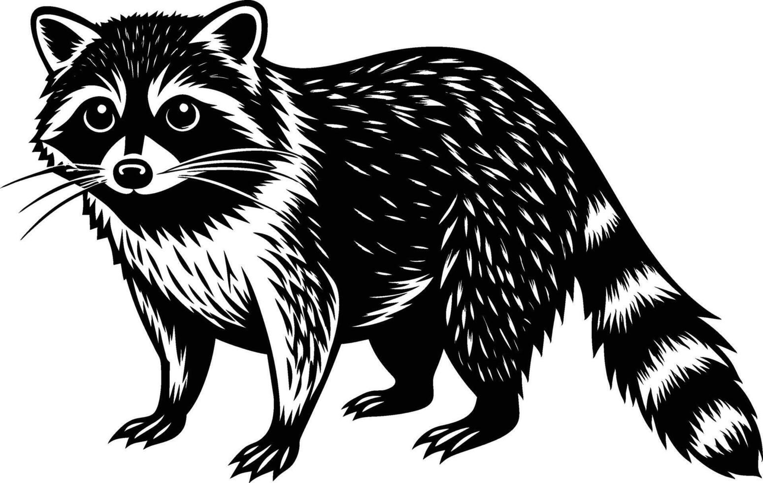 raccoon illustration eps 10 vector