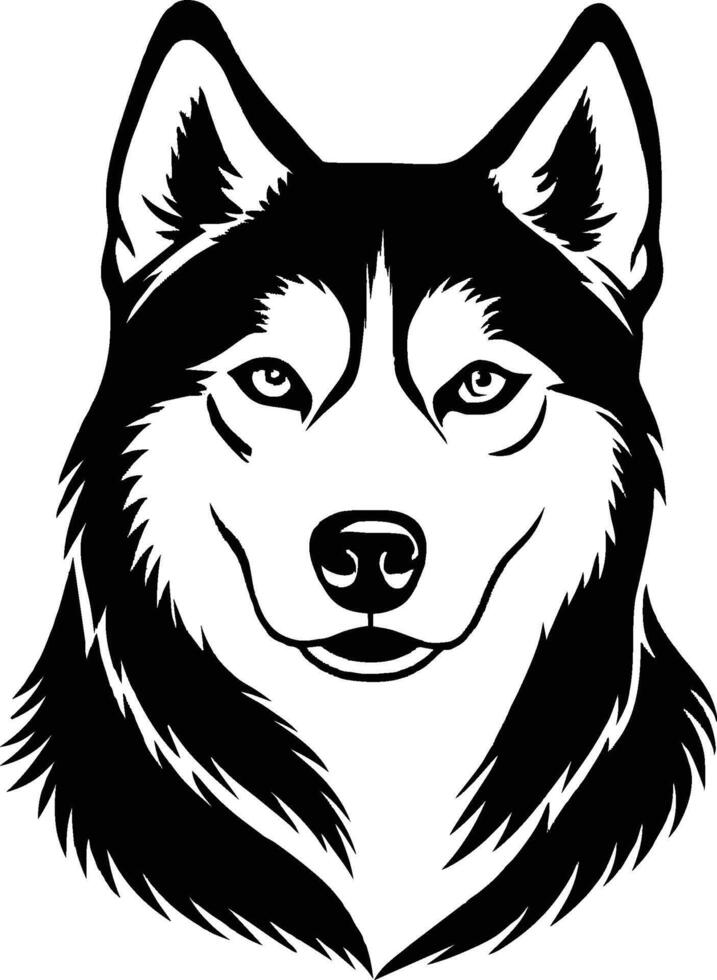 black and white wolf illustration vector