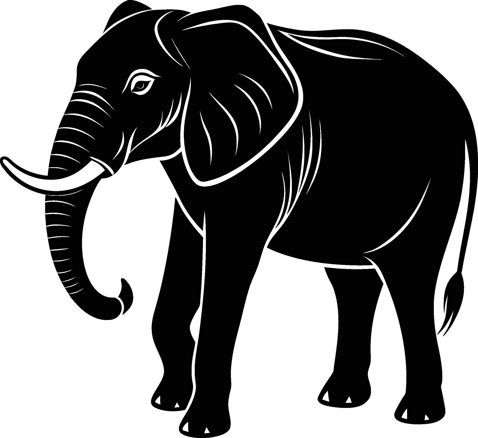 elephant isolated on white background 46929829 Vector Art at Vecteezy