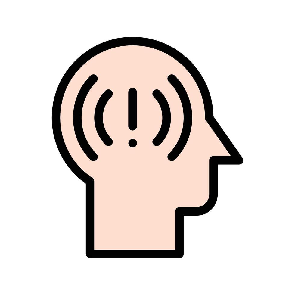 Self Awareness Icon Insightful Design in Flat Lineal Color Style vector